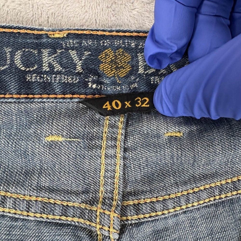 Lucky Brand Vintage Straight Jeans Mens 40x32 (Fits‎ 41x31) Blue Denim Classic - Picture 8 of 16